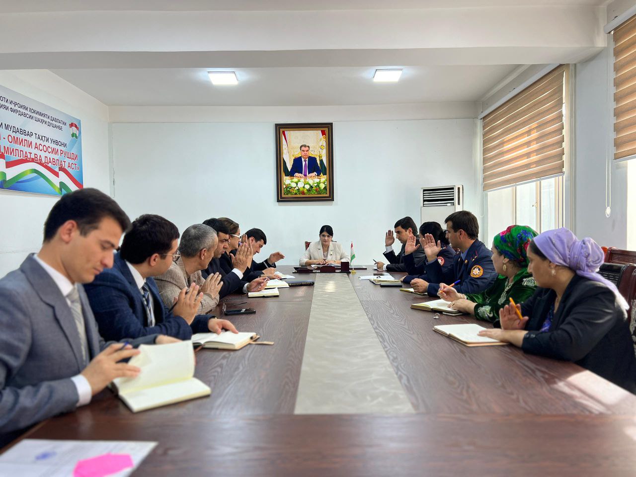 Ҷаласаи Шӯрои ҳамоҳангсозӣ  оид ба пешгирии сӯиистеъмоли маводи нашъадори Мақомоти иҷроияи ҳокимияти давлатии ноҳияи Фирдавсии шаҳри Душанбе