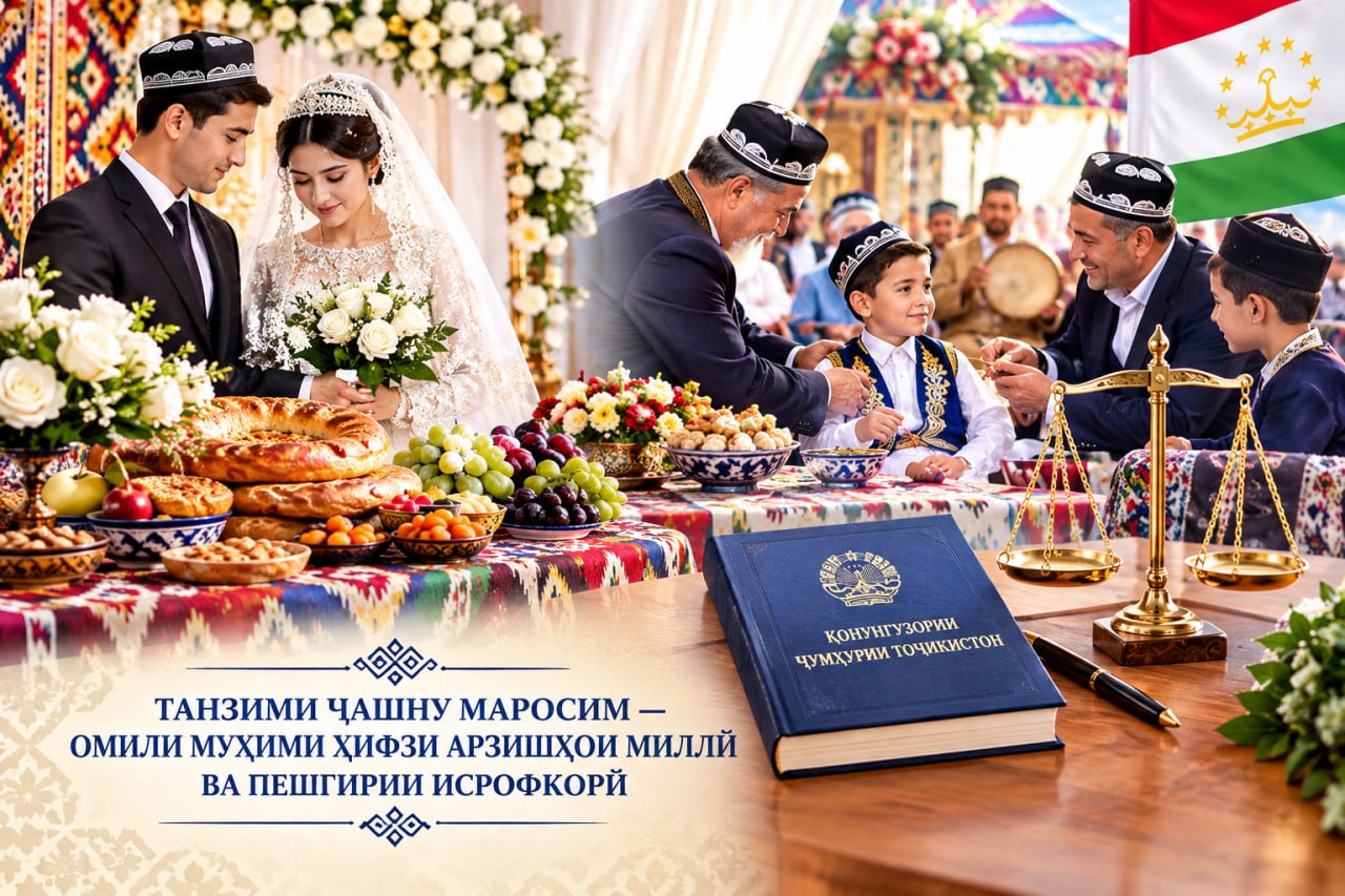 ТАНЗИМИ ҶАШНУ МАРОСИМ ОМИЛИ МУҲИМИ ҲИФЗИ АРЗИШҲОИ МИЛЛӢ ВА ПЕШГИРИИ ИСРОФКОРӢ