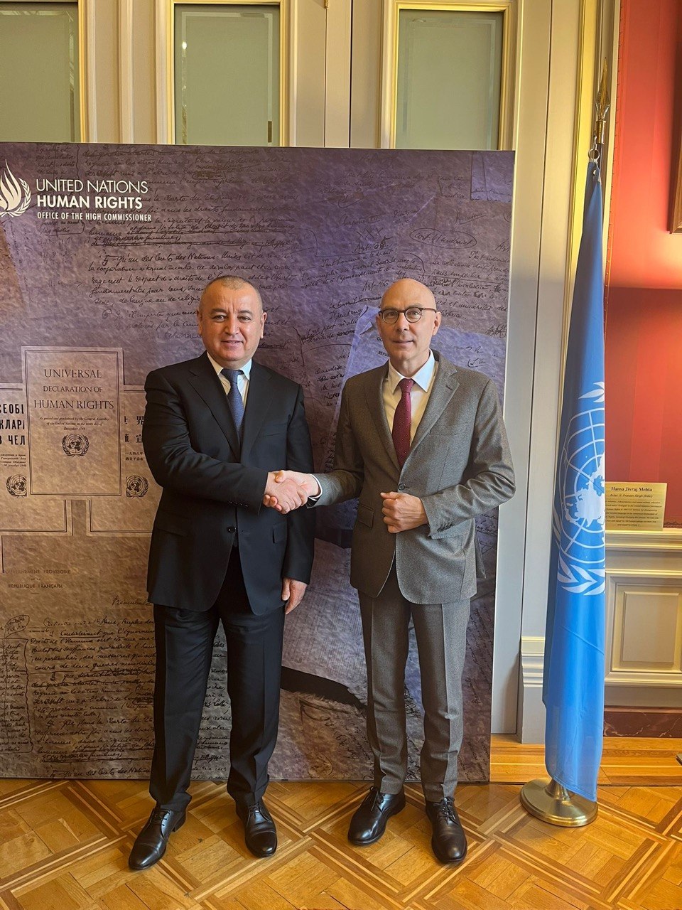 Встреча министра юстиции Республики Таджикистан с Верховным комиссаром ООН по правам человека