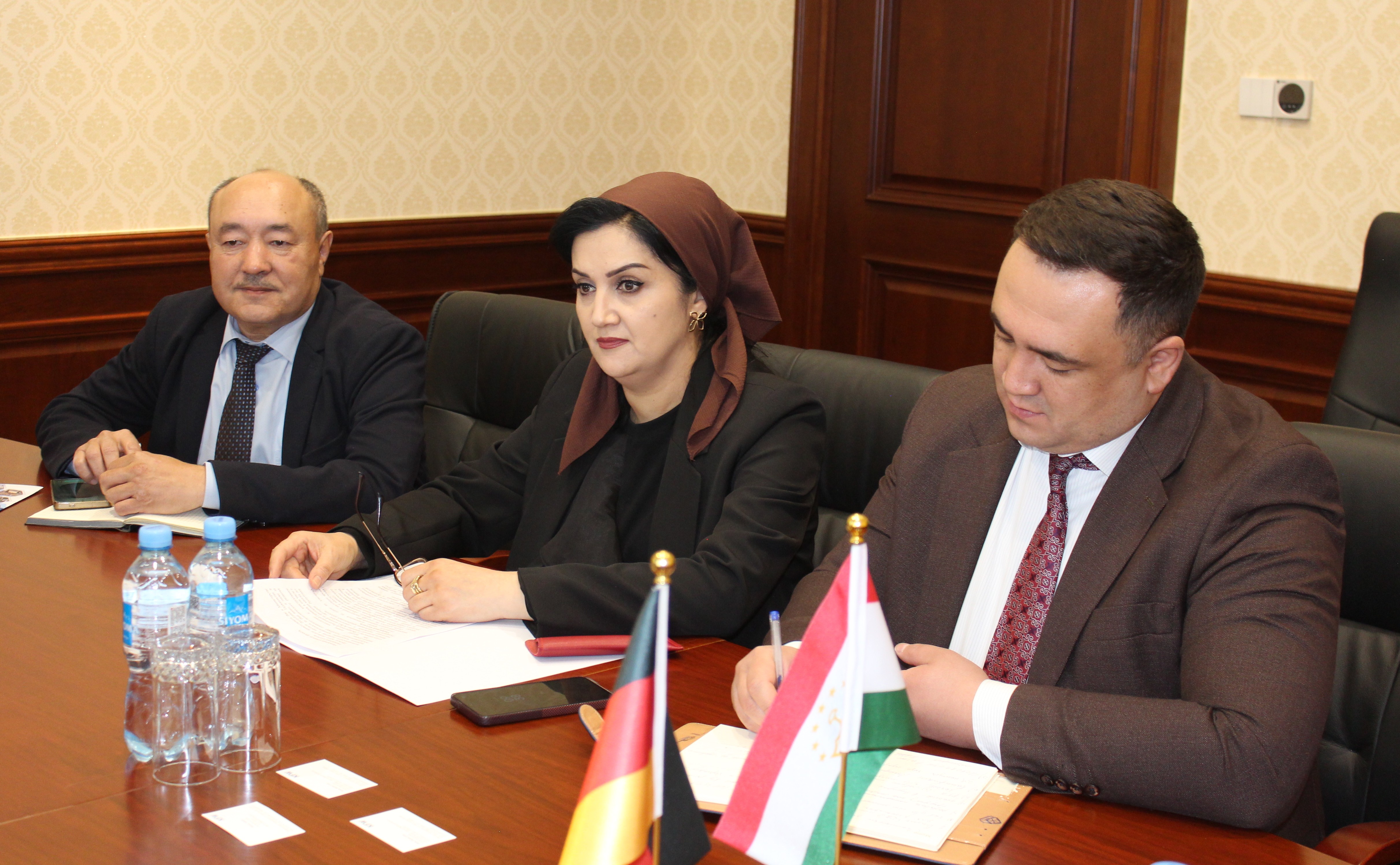 Вохӯрии муовини вазири рушди иқтисод ва савдои Ҷумҳурии Тоҷикистон бо намояндагони Бонки Олмонии Рушд (KfW)