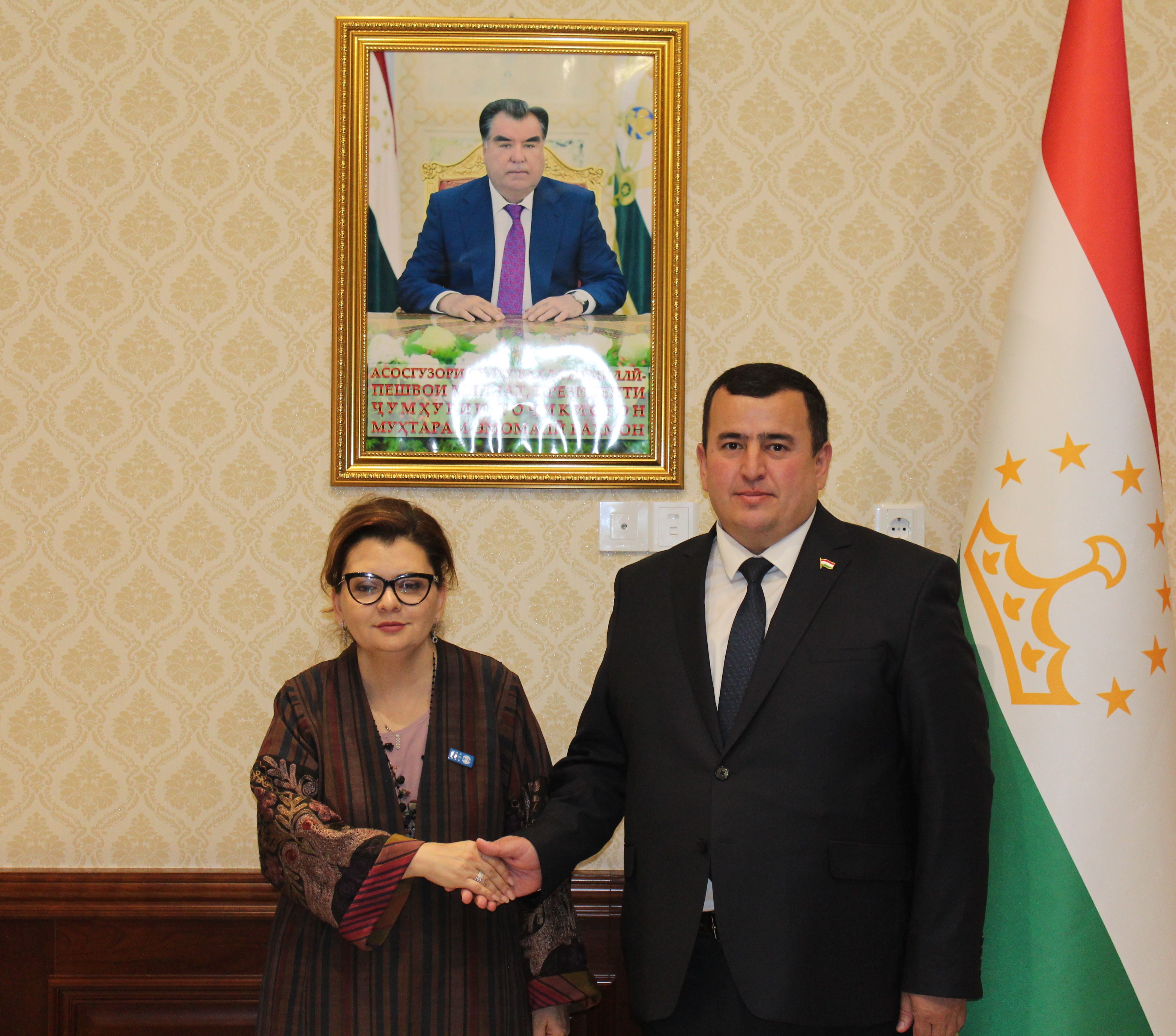 Встреча Министра экономического развития и торговли Республики Таджикистан с Страновым директором Фонда народонаселения Организации Объединённых Наций (UNFPA) в Таджикистане