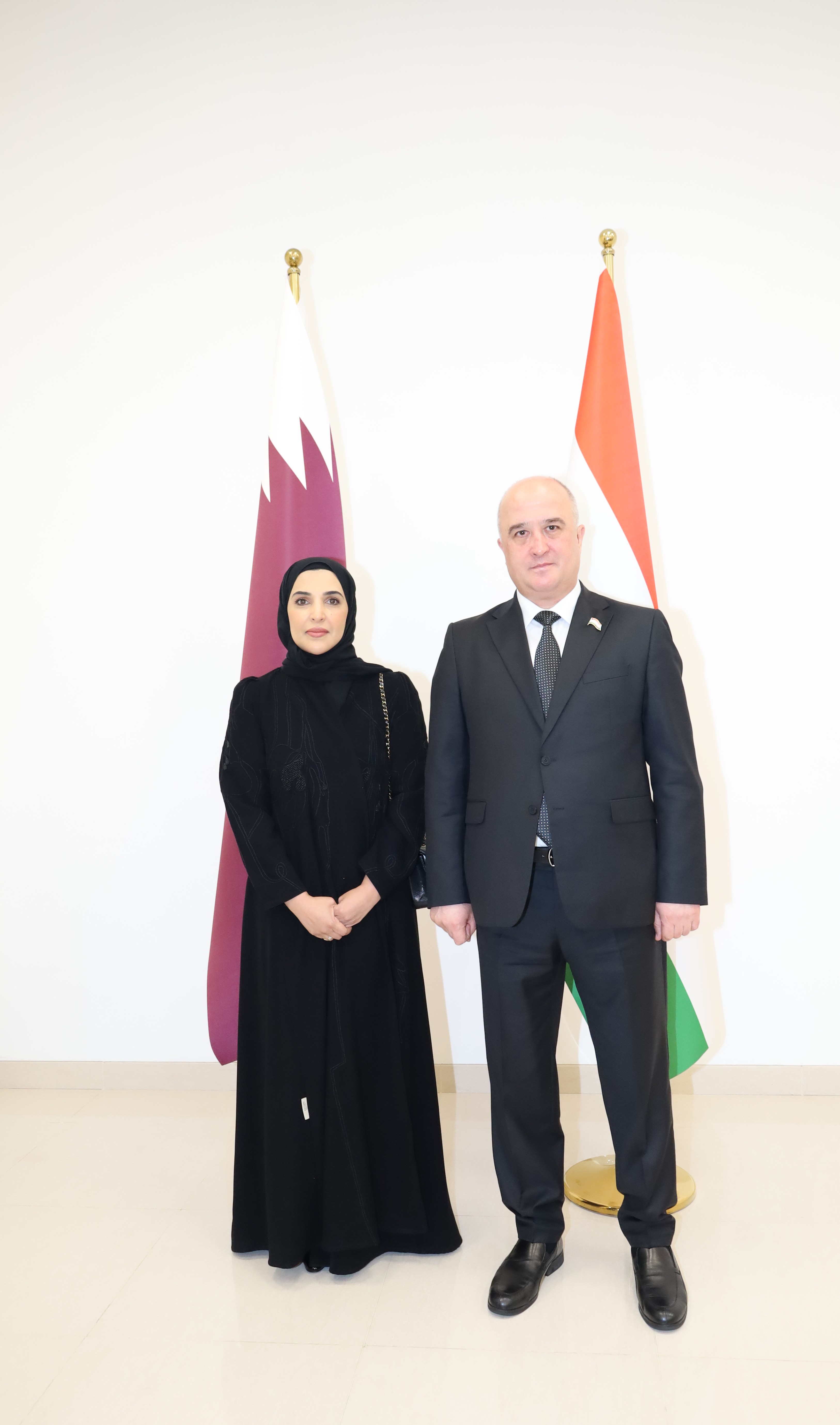 Faizali Idizoda meets Dr. Maryam binti Abdullah Al-Attiyah, Chairperson of the National Committee for Human Rights of the State of Qatar